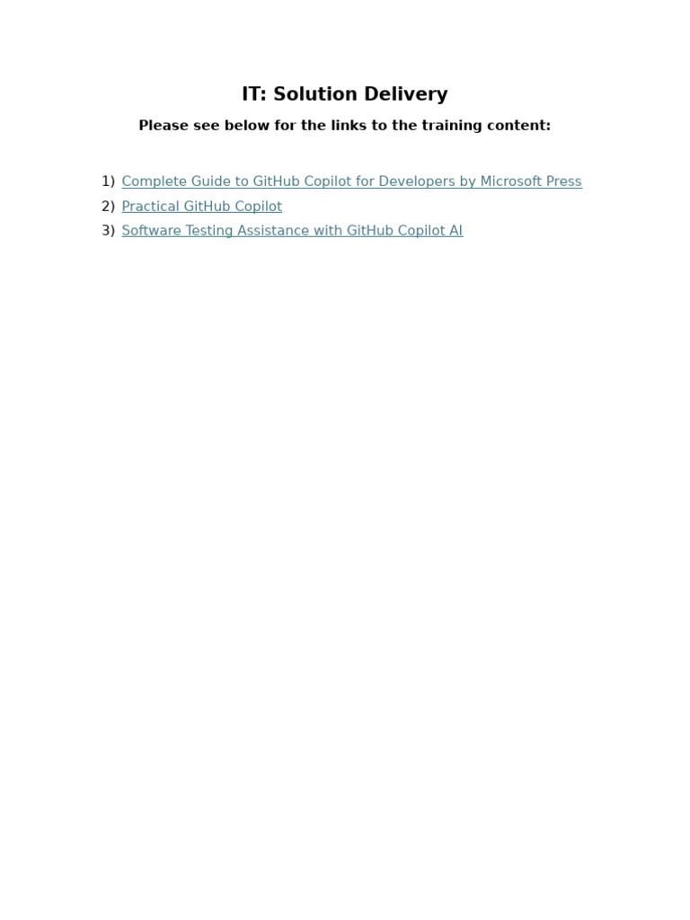 Solution Delivery | PDF