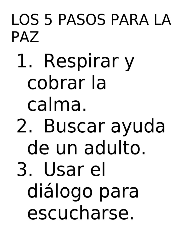 5 Pasos para La Paz | PDF