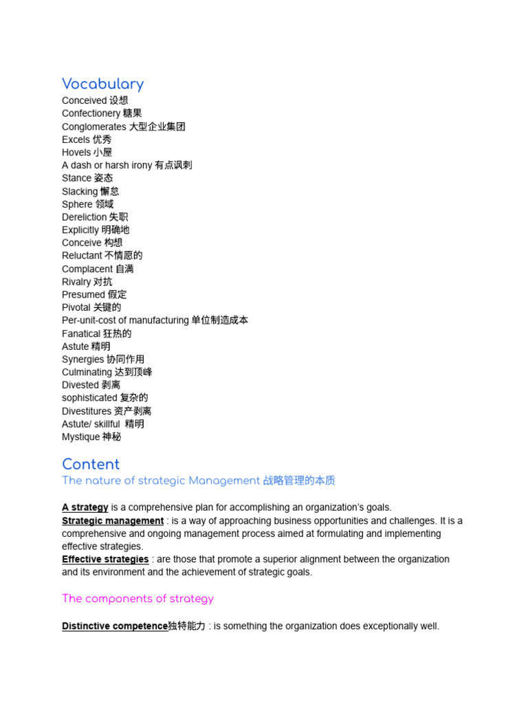 Chapter 7. Managing Strategy and Strategic Planning | PDF | Swot ...