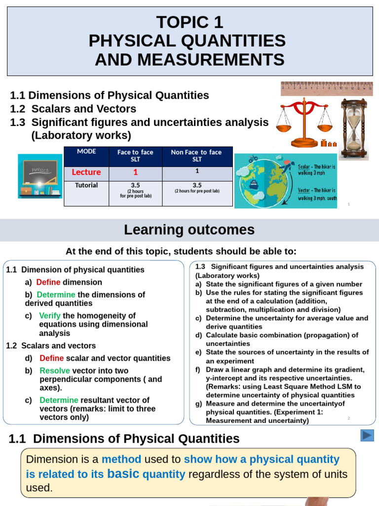 Physical Quantities and Measurements Guide | PDF | Euclidean Vector ...
