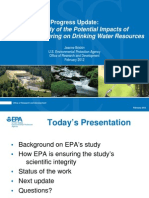 EPA's Study of Hydraulic Fracturing and Its Potential Impact on Drinking Water Resources