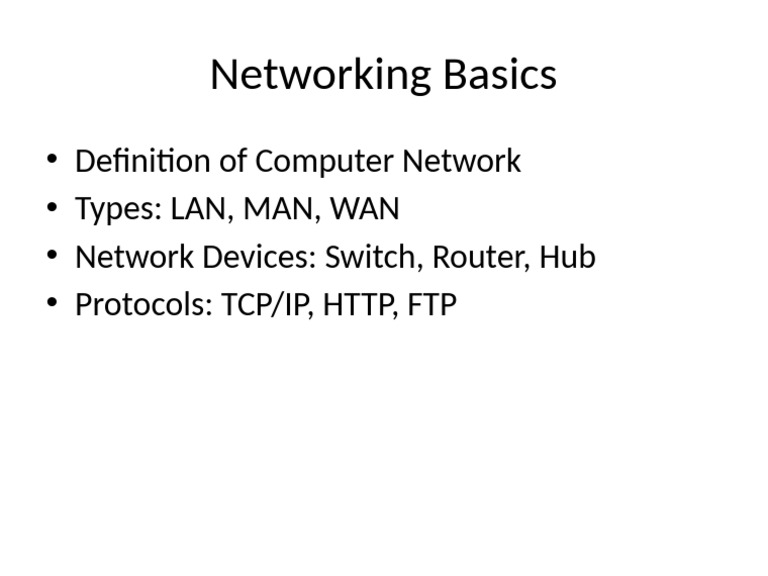 Networking Basics | PDF