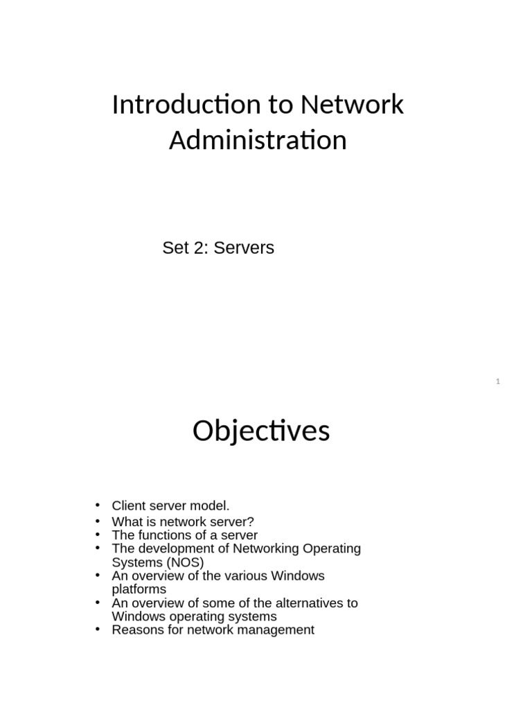 Network Administration: Server Overview | PDF | Server (Computing) | Linux