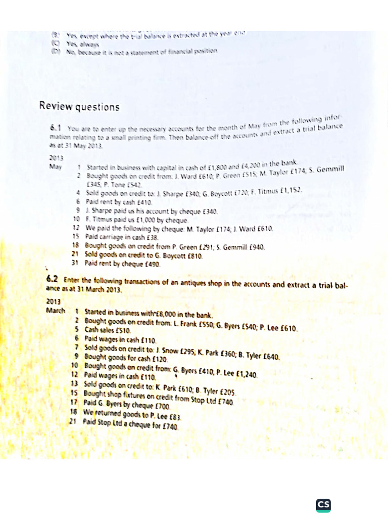 Trial Balance | PDF