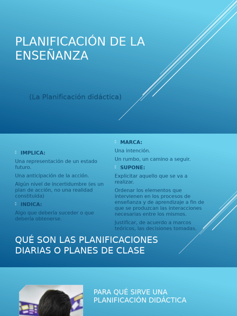 Planificación de La Enseñanza | PDF | Enseñando | Aprendizaje