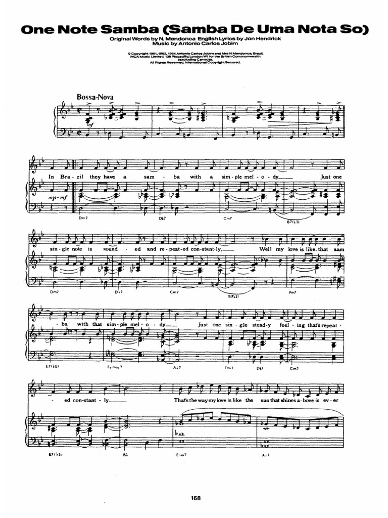 One Note Samba | PDF