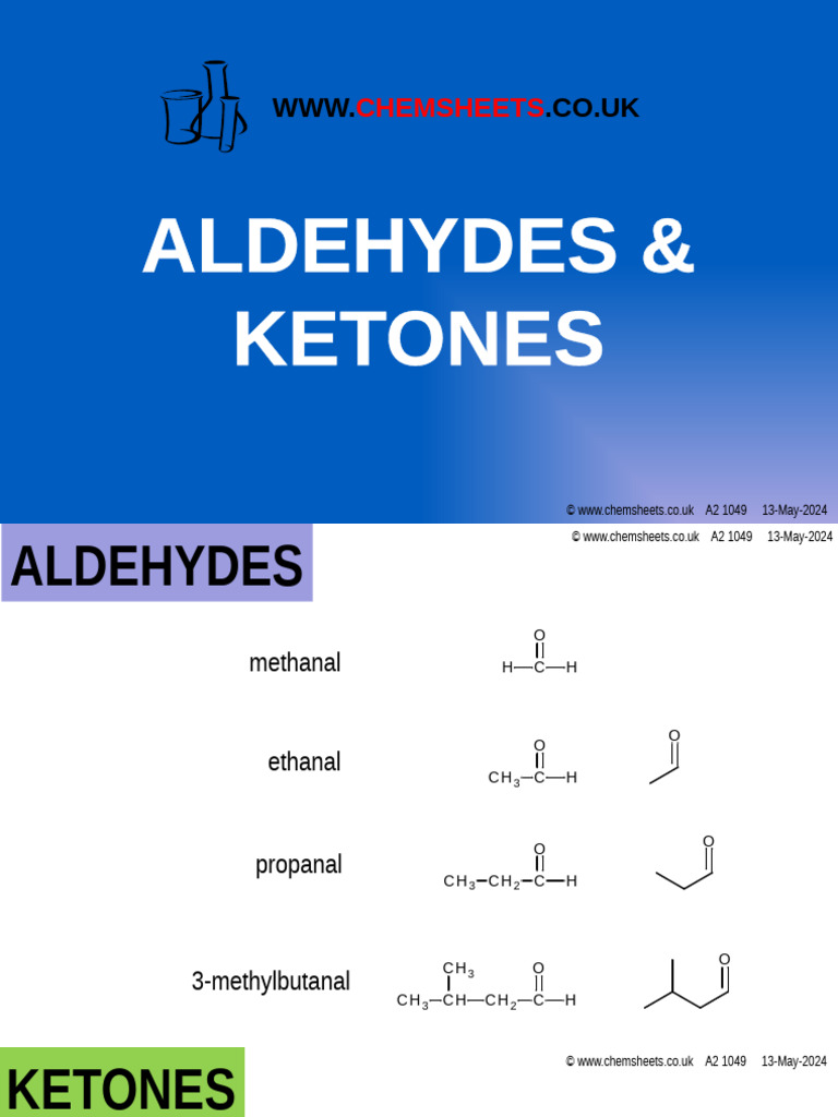 Aldehydes and Ketones Overview | PDF | Aldehyde | Chemical Compounds