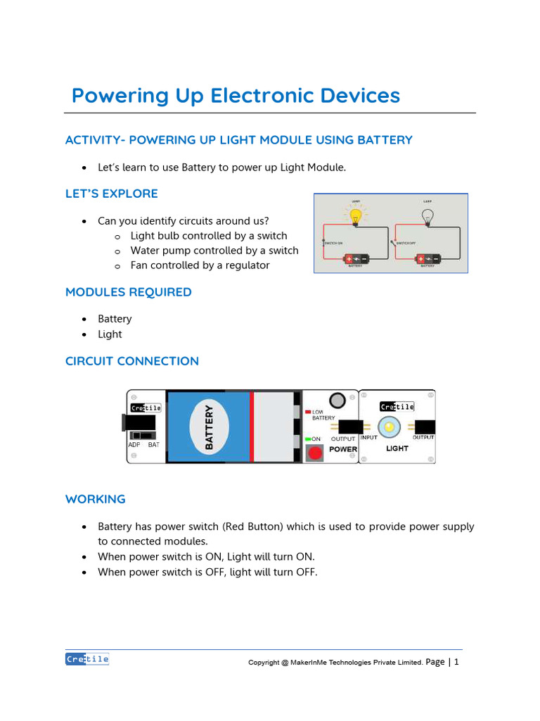 4th CH-1 Powering Up Electronic Devices | PDF