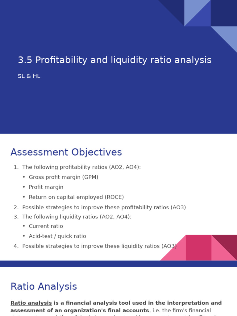 Profitability & Liquidity Ratio Analysis | PDF | Gross Margin | Economies