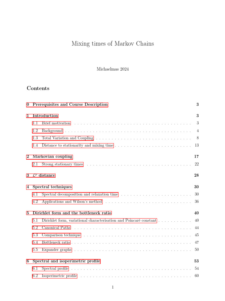Mixing Times of MC | PDF | Markov Chain | Mathematics