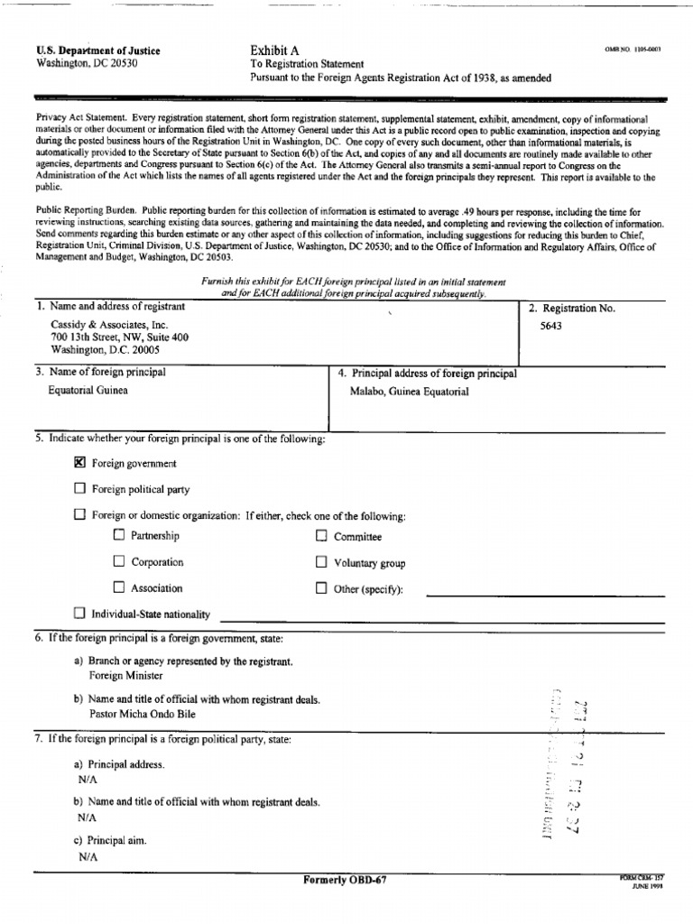 Cassidy & Associates FARA Registration | PDF