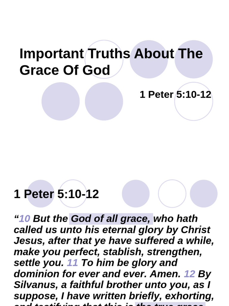 2017.12.10.PM Important Truths About The Grace of God | PDF | Grace In ...