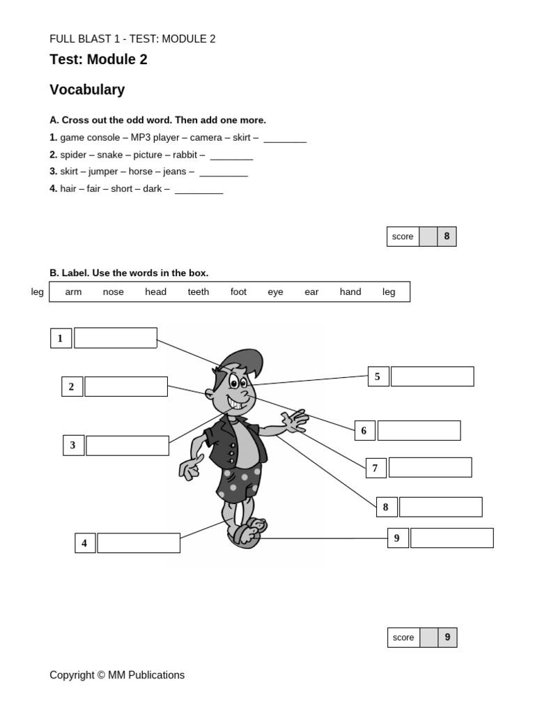 Full Blast 1 Tests Mod 2 | PDF | Linguistic Typology | Language Families