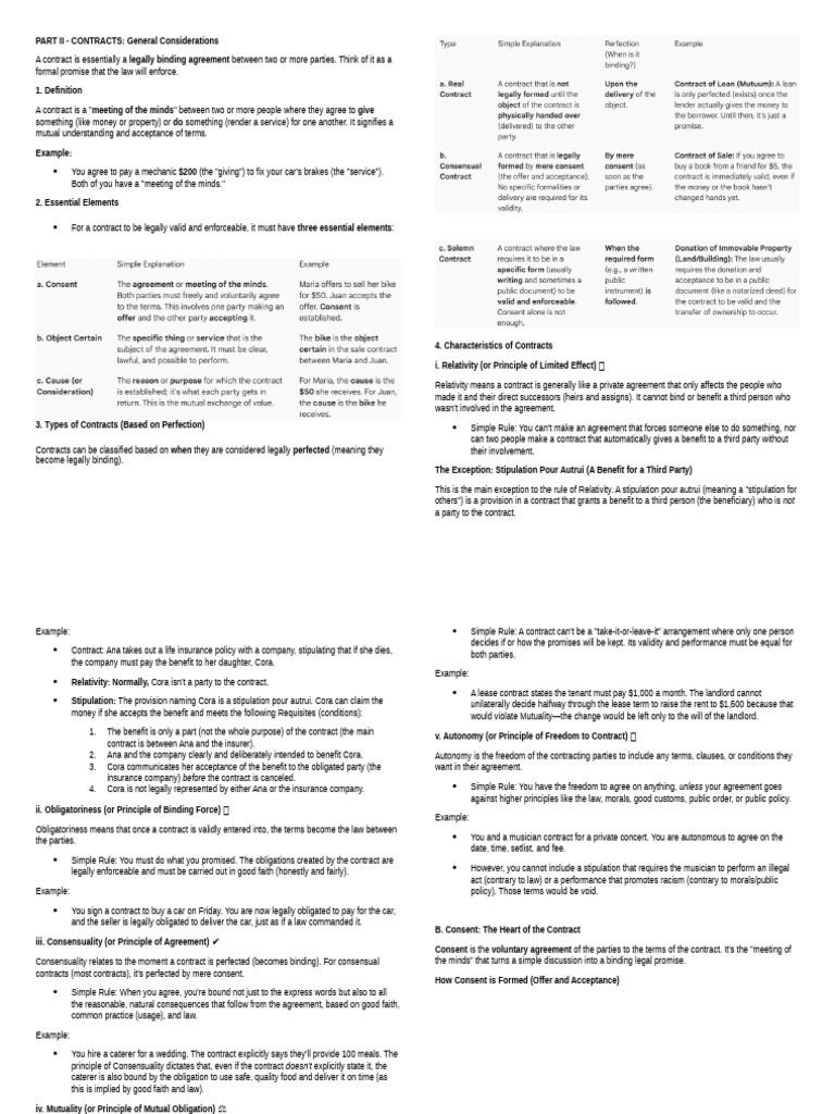 Understanding Contract Essentials | PDF | Offer And Acceptance | Lease