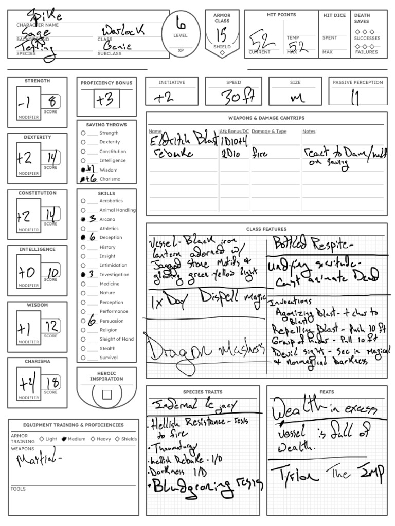 5.24 Sheets Alt | PDF | Fantasy Games | Gaming