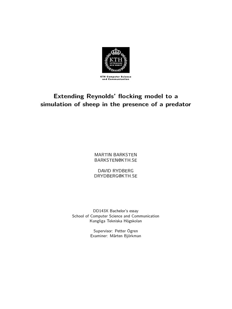 Martin Barksten David Rydberg Report | PDF | Sheep | Herd
