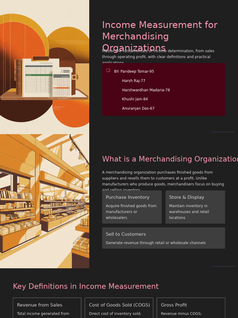 Income Measurement For Merchandising Organizations | PDF | Cost Of ...
