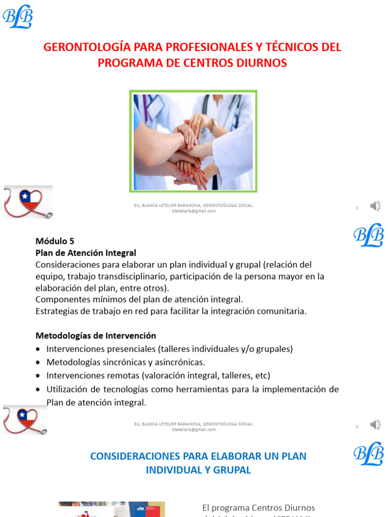 Plan de Atención Integral para Adultos Mayores | PDF | Aprendizaje ...