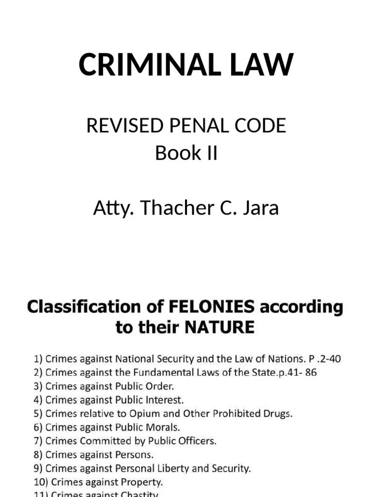 Revised Penal Code Overview | PDF