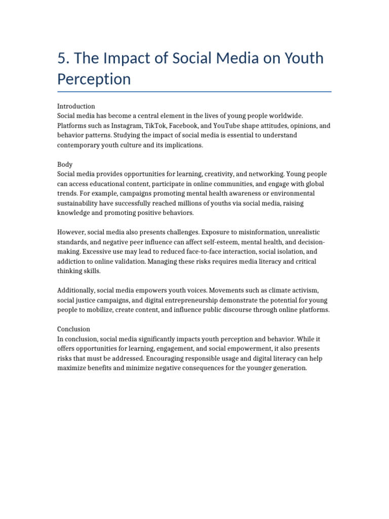 The Impact of Social Media | PDF