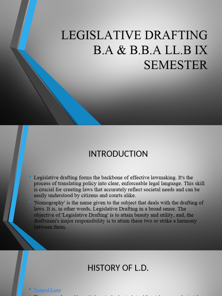 Legislative Drafting | PDF | Bill (Law) | Natural Law