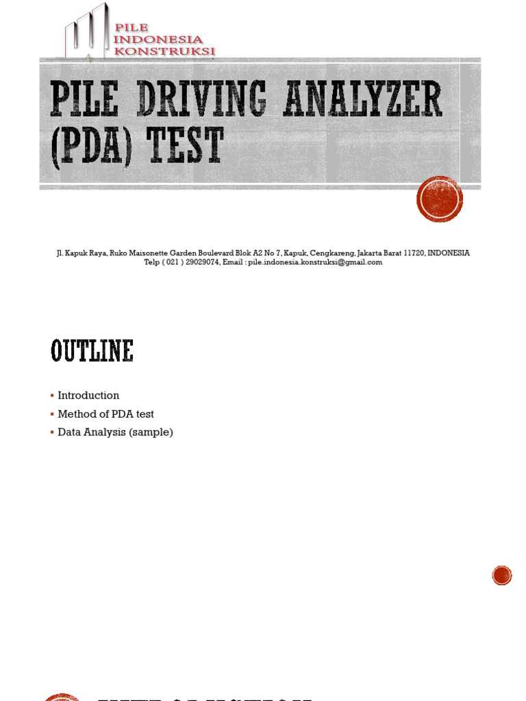 Pile Driving Analyzer (PDA) Test Guide | PDF | Force | Classical Mechanics