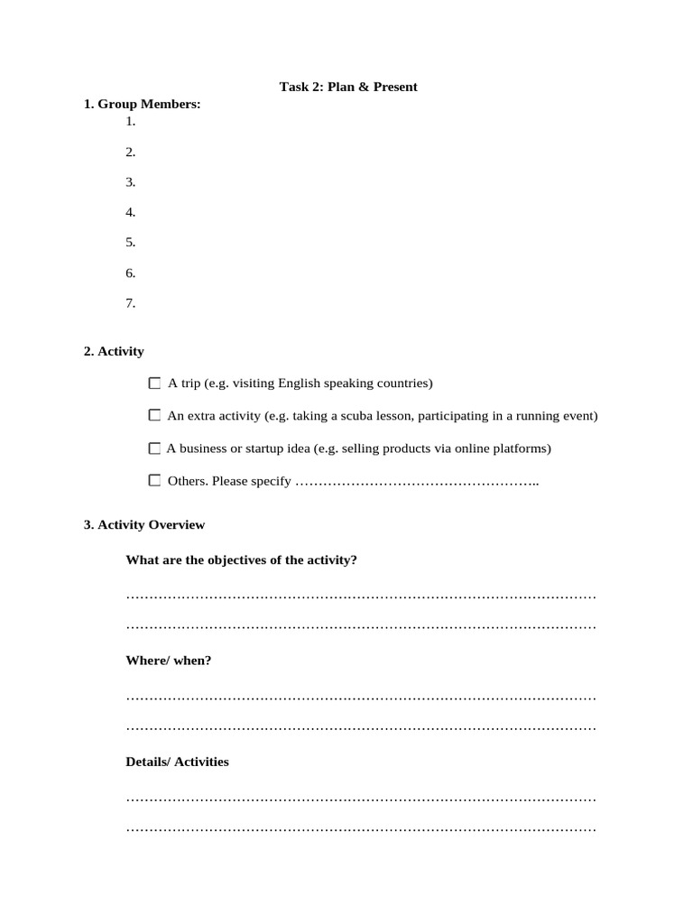 Task 2 - Plan Present 2 | PDF | Learning | Human Communication