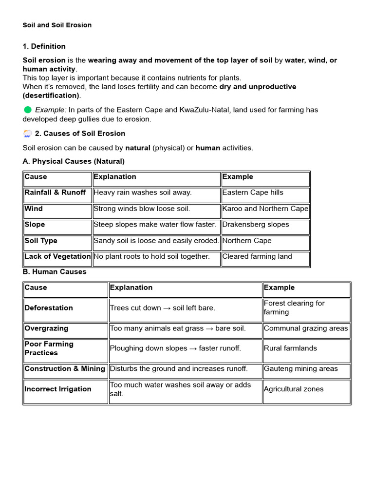 Soil and Soil Erosion | PDF | Soil | Erosion