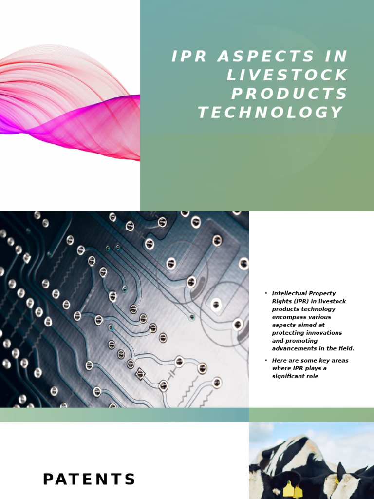 Ipr in Livestock Products Technology | PDF | Intellectual Property | Patent