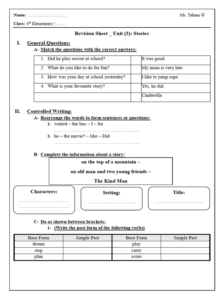 Unit 3 Stories - Top Goal 1 | PDF | Language Families | Language Mechanics