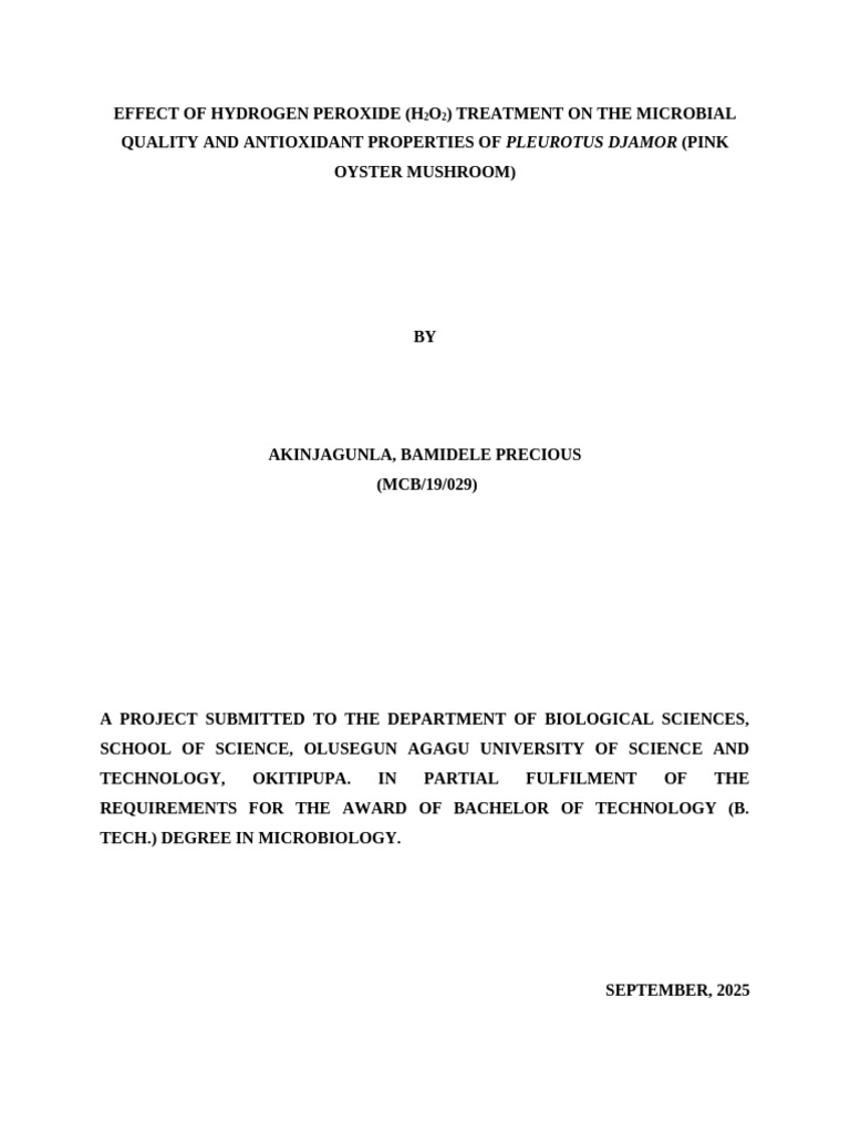 Hydrogen Peroxide Done Bambam 11111 | PDF | Antioxidant | Food Preservation