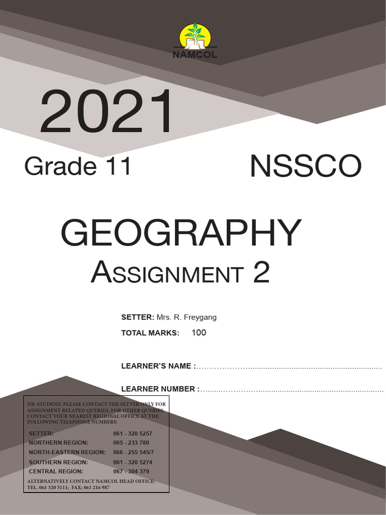 NSSCO Grade 11 Geography Assignment 2 | PDF | Agriculture | Beach