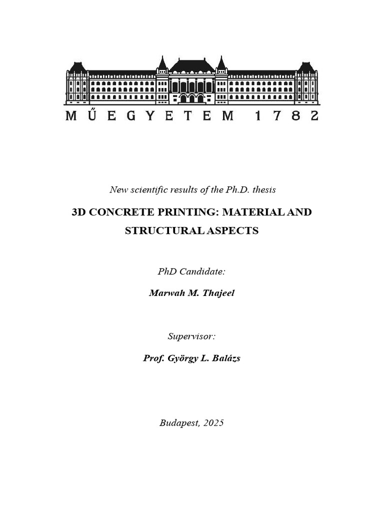 3d Concrete Printing Material and Structural Aspects | PDF | Strength ...