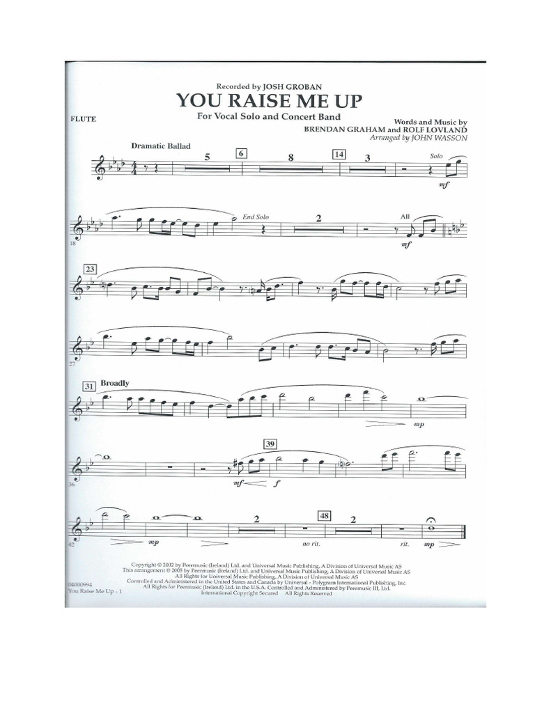 You Rase Me Up | PDF
