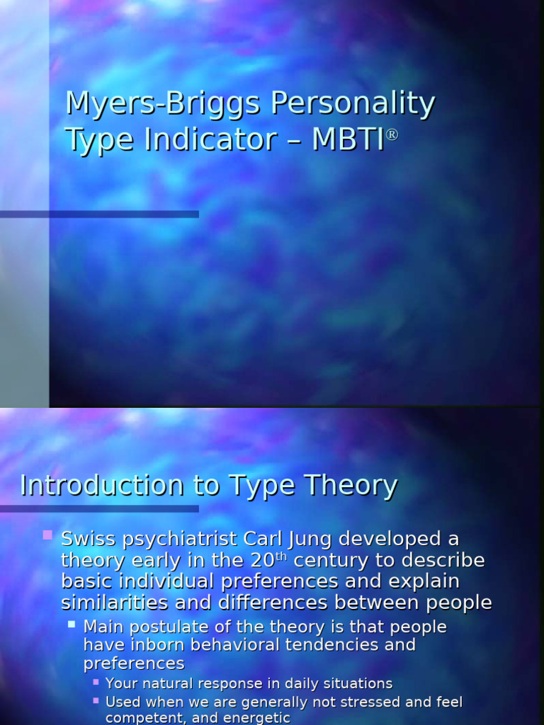 Understanding Myers-Briggs Personality Types | PDF | Extraversion And ...