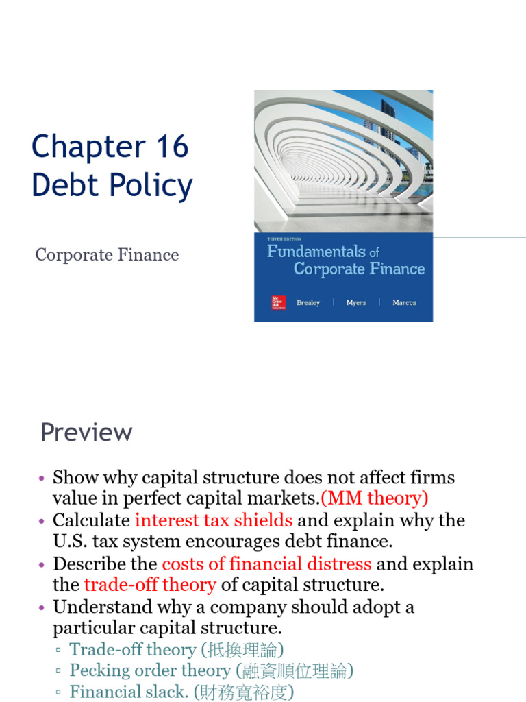 Debt Policy and Capital Structure Insights | PDF | Capital Structure ...