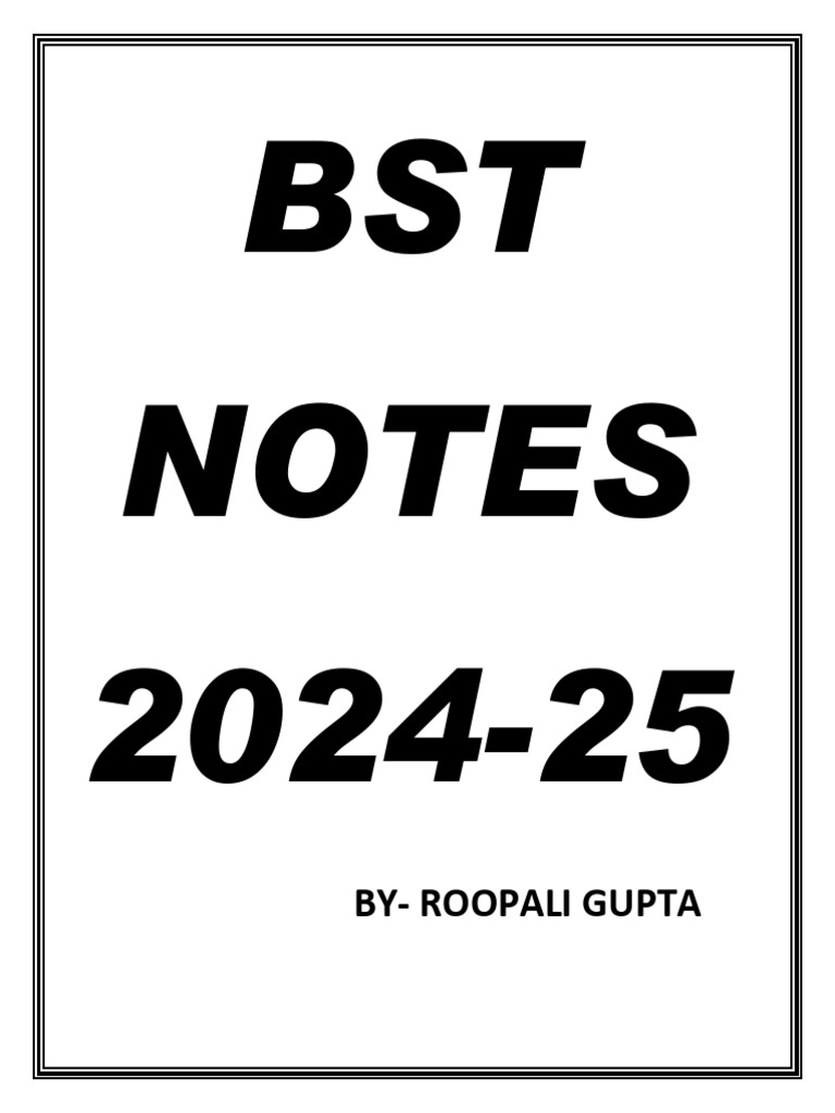 bst notes | PDF | Science | Employment
