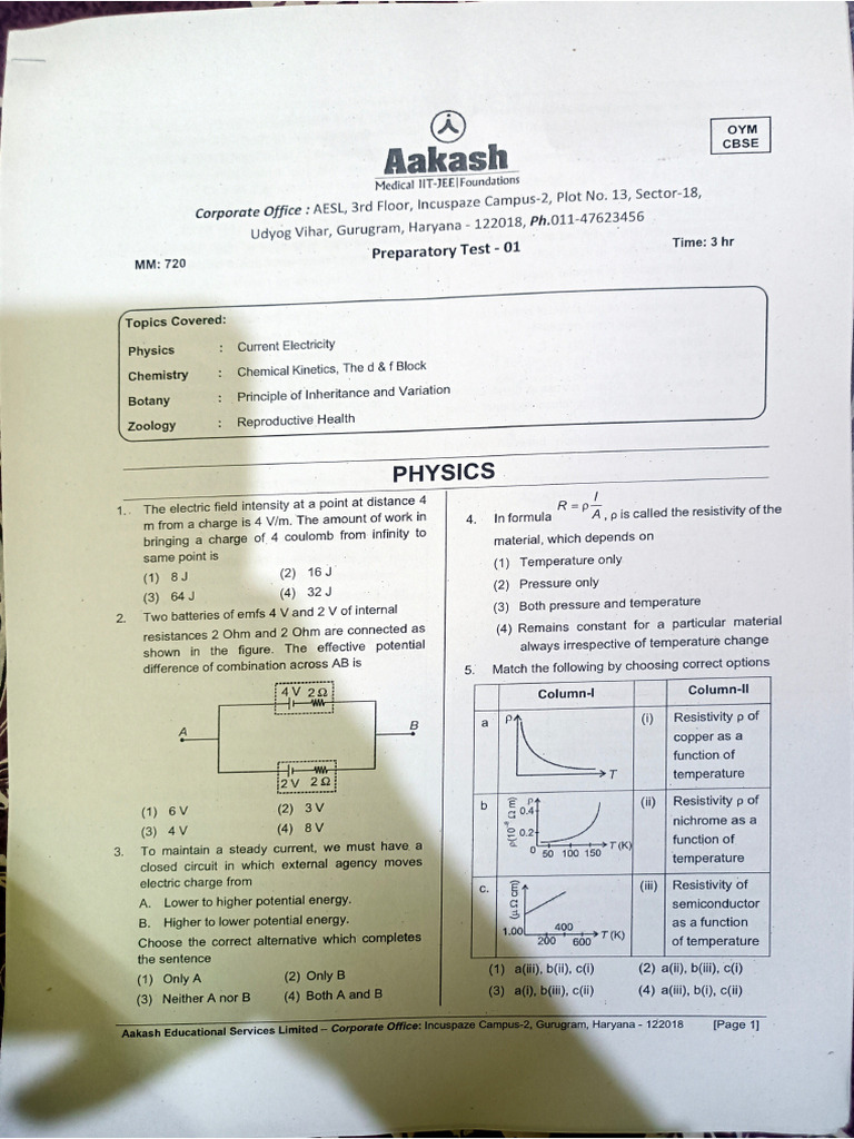 Preperation Test 1 | PDF