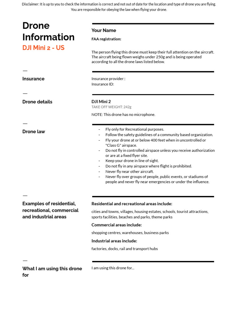 DJI Mini 2 Drone Flight Guidelines | PDF | Unmanned Aerial Vehicle ...