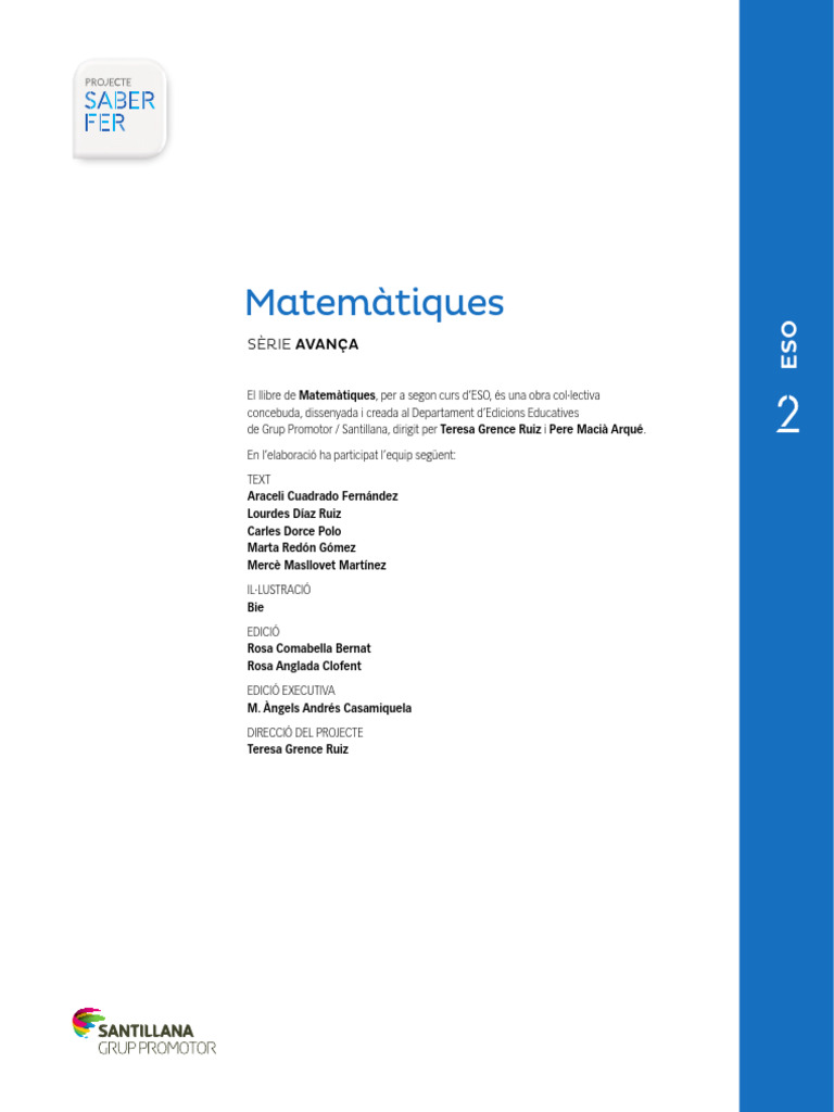 Apunts Nombres Enters Santillana 2 Eso | PDF