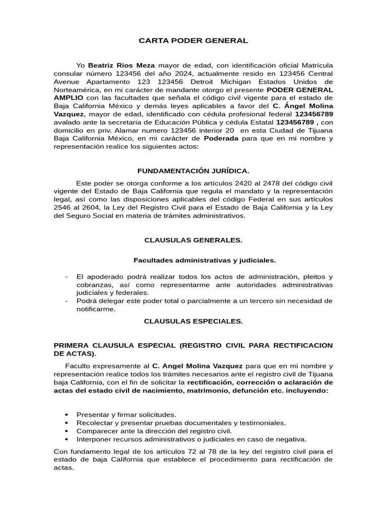Poder General para Trámites Legales en BC | PDF | Gobierno | Justicia