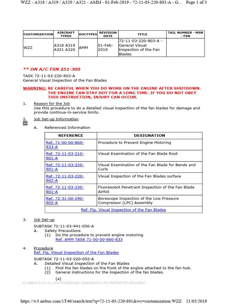 Fan Blade Inspection Procedure Guide | PDF | Mechanical Engineering
