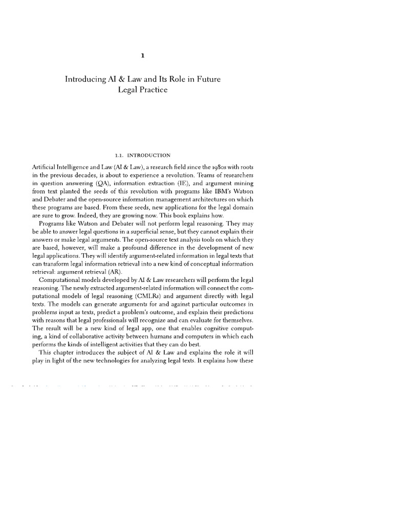 AI in Legal Analytics Overview | PDF