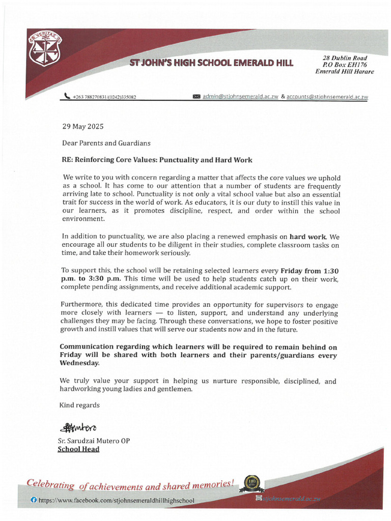 Detention Letter | PDF