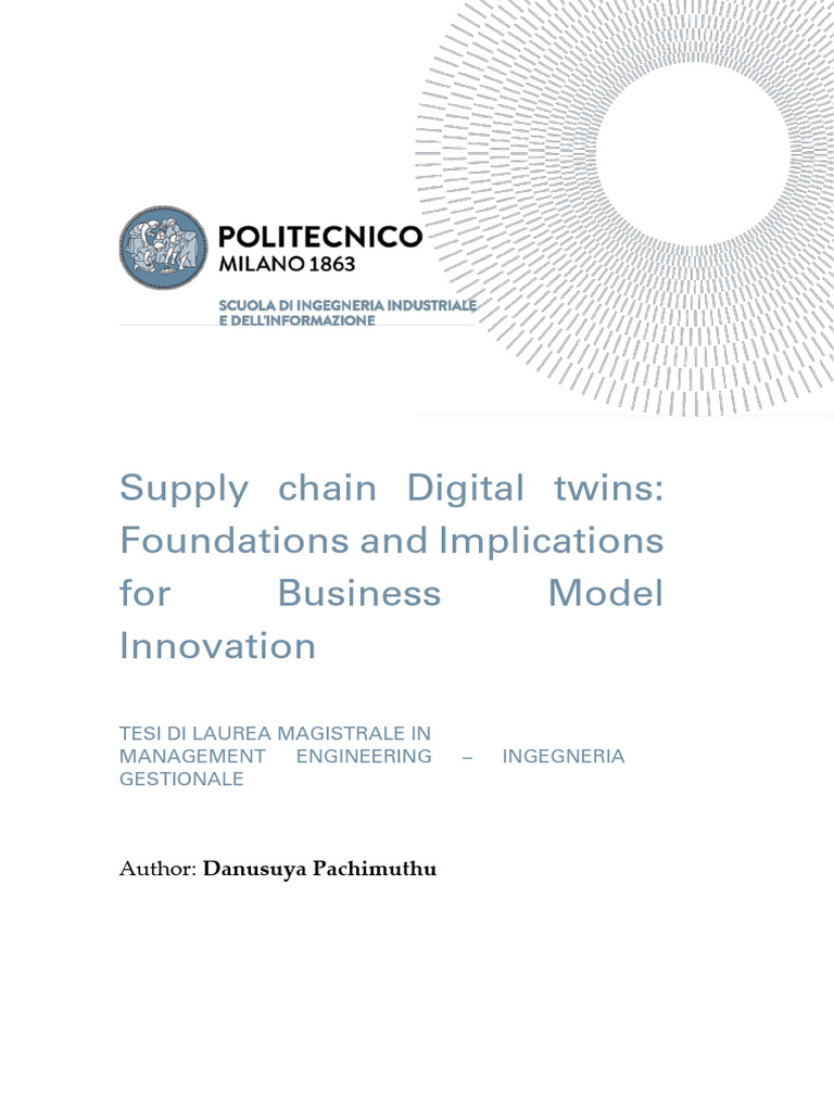 2022 Supply Chain Digital Twins - Foundations and Implications for ...
