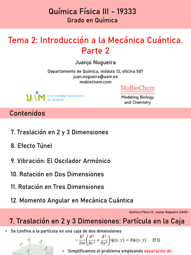 Tema 2-Parte 2 | PDF | Microscopio de efecto túnel | Momento angular