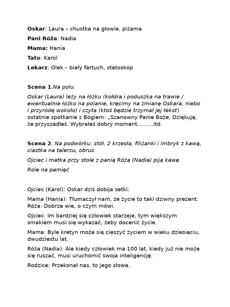 Oskar I Pani Roza | PDF