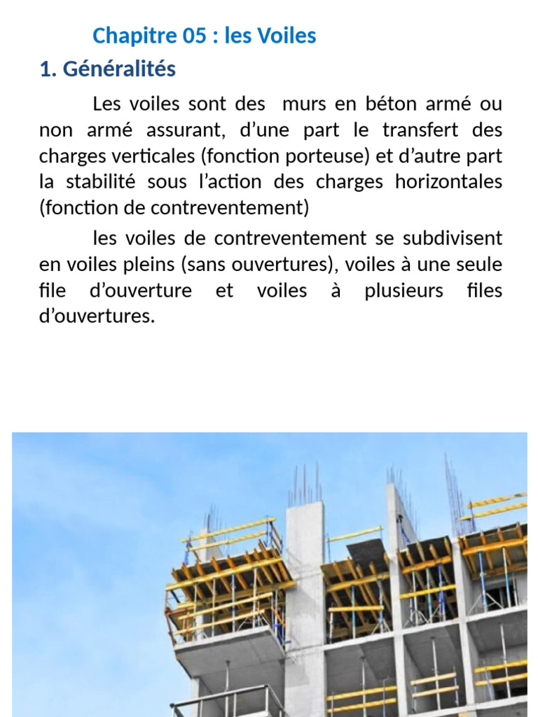 Calcul et Dimensionnement des Voiles PDF Flexion (matériau) Béton — free download