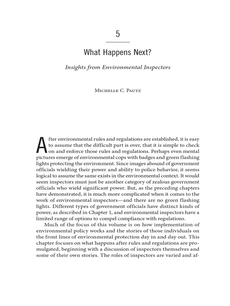 Pautz_BookChapter | PDF | Regulatory Compliance | Environmental Policy