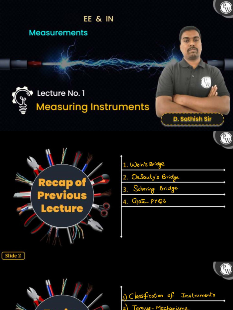 Measuring Instruments 01 - Class Notes | PDF